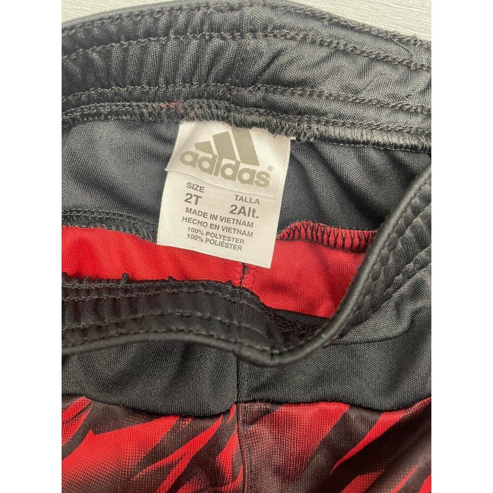 ADIDAS Climalite Printed Shorts Toddler Boy's Size 2T Red - Picture 5 of 7